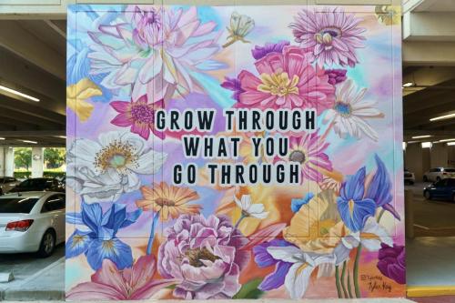 Grow Through What You Go Through mural, located at La Centerra 