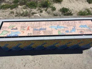 Tile Mosaic Bench on Galveston Seawall Project SIT