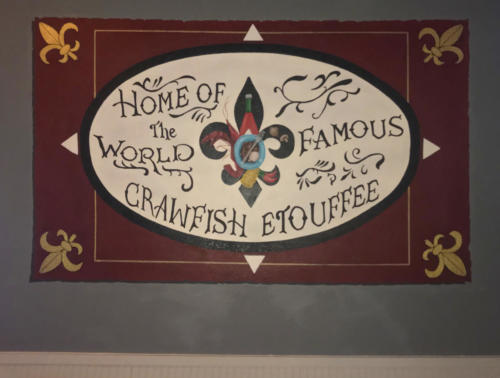 "World Famous Étouffée" Bar Mural at Tad's Louisiana Cooking